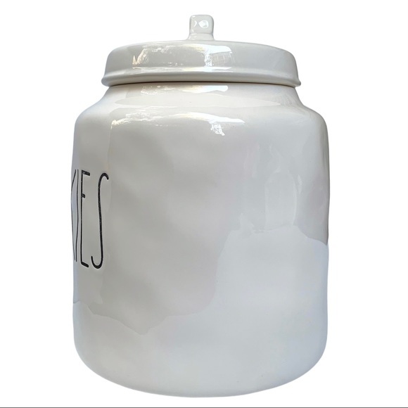 Rae Dunn COOKIES Canister Jar Ceramic 8" Tall Chubby Dimples NWT 2017 OG VHTF - Picture 4 of 15